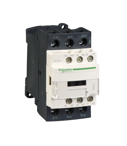 Stycznik mocy TeSys D AC3 38A 3P 1NO 1NC cewka 24VDC niski pobór, LC1D38BL Schneider Electric