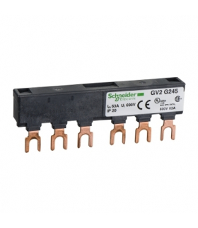 Szyna 3biegunowa 2 odpływy 45mm 63A, GV2G245 Schneider Electric