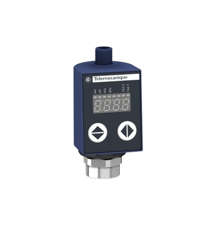 OsiSense XM Czujnik ciśnienia XMLR 100bar G 1/4 24VDC 2xPNP M12, XMLR100M2P05 Schneider Electric