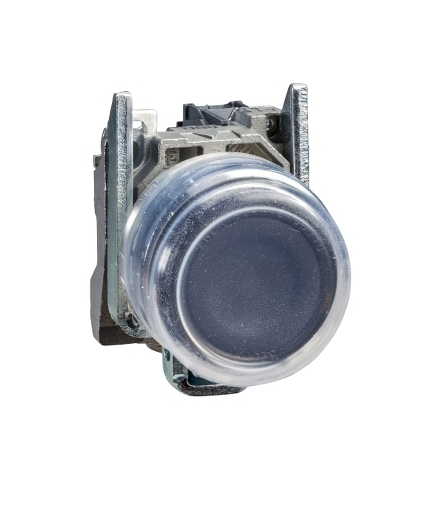 Harmony XB4 Przycisk okapturzony czarny samopowrotny bez oznaczenia metalowy, XB4BP21EX Schneider Electric