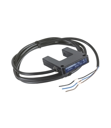 OsiSense XU Czujnik fotoelektryczny widełki optyczne z wyjściem NPN 1NO, 24V DC kabel 2m, XUVJ0312 Schneider Electric