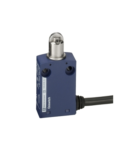 OsiSense XC Łącznik krańcowy plastikowy, trzpień z rolką stalową, 1NC+1NO kabel 1m, XCMN2102L1 Schneider Electric
