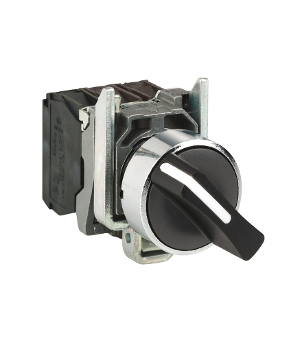 Harmony XB4 Przełącznik 2 pozycyjny, czarny, metalowy, XB4BD41 Schneider Electric