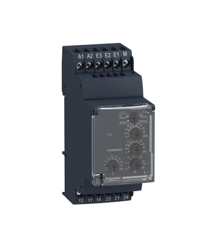 Zelio Control Przekaźnik kontroli prądu przetężeniowego, 0,15…1,5A, 24/240 V AC/DC, 2C/O 5A, RM35JA32MW Schneider Electric