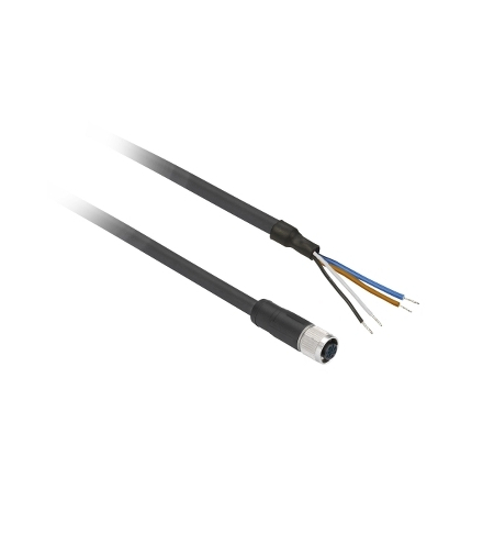 Konektor okablowany, prosty, żeński. M12, 4 piny, kabel 2m, XZCP1141L2 Schneider Electric