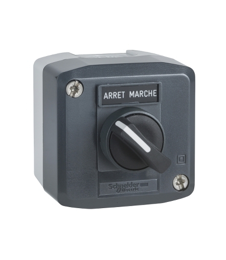 Harmony XALD Stacja sterująca ciemnoszara czarny przełącznik Ø22 1 NO, XALD132 Schneider Electric