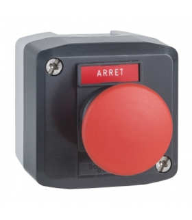 Harmony XALD Stacja sterująca ciemnoszara z przyciskiem grzybkowym Ø40, XALD164 Schneider Electric