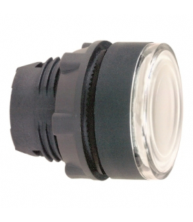 Harmony XB5 Główka przycisku płaskiego z samoczynnym powrotem, LED, biała plastikowa, ZB5AW313 Schneider Electric