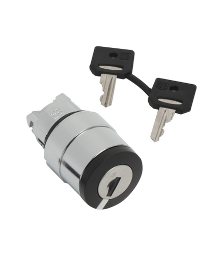 Harmony XB4 Napęd przełącznika 2 pozycyjny Ø22 z kluczem stabilny 520E okrągły metalowy, ZB4BG414 Schneider Electric