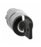 Key switch selector head, metal, black, Ø22, special key, 2 positions, stay put, ZB4BG2F015 Schneider Electric