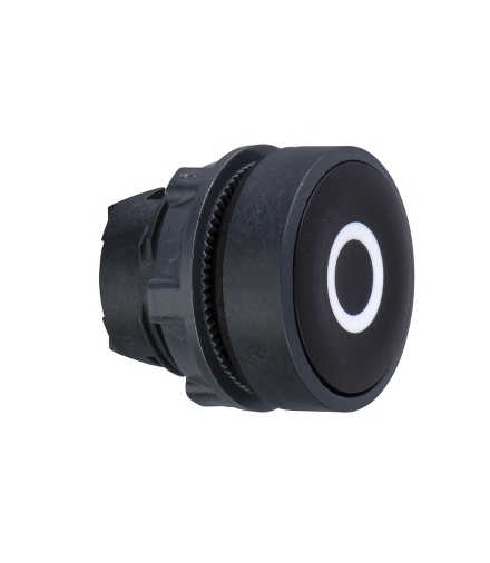 Harmony XB5 Główka przycisku płaskiego plastikowego z samopowrotem, czarna z oznaczeniem, ZB5AA232 Schneider Electric