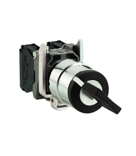 Harmony XB4 Przełącznik 2 pozycyjny, czarny, metalowy, XB4BG21 Schneider Electric