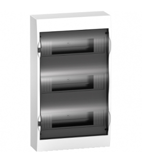 Obudowa natynkowa Easy9 IP40 EZ9E-3-12-NT-T drzwi transparentne 3 rzędy 12modułów/rząd, EZ9E312S2S Schneider Electric
