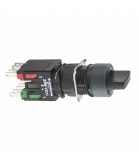 Harmony XB6 Kompletny przełącznik, 2 pozycje, Stabilny, Czarny, Krótka rączka, 1 NO, 16 mm, XB6AD221B Schneider Electric