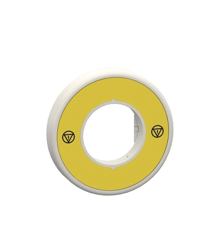 Illuminated ring Ø60, plastic, yellow, white or red integral LED, unmarked, 24 V AC/DC, ZBY9W3B140 Schneider Electric