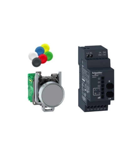 Harmony XB4 Przycisk bezprzewodowy z odbiornikiem 24 240V AC/DC, XB4RFA02 Schneider Electric