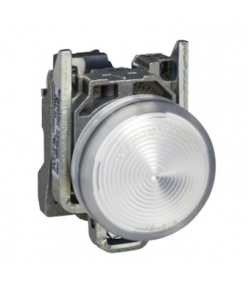 Harmony XB4 Lampka sygnalizacyjna biała LED 230/240V metalowy, XB4BVM1EX Schneider Electric
