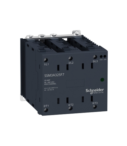 Harmony Relay Przekaźnik półprzewodnikowy 3 fazowy SSR 25A, SSM3A325P7 Schneider Electric