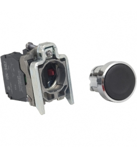 PUSHBUTTON, BLACK, 1NO 1NC CONTACT, XB4BACUST02 Schneider Electric