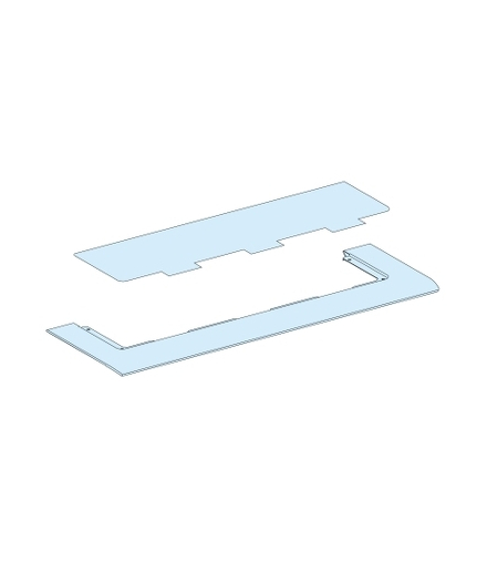 Rozdzielnice Prisma, metalowa płyta z wycięciami oraz plastikowa płyta dławicowa 600mm, 08880 Schneider Electric