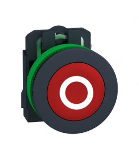 Płaski Czerwony Nakłprzycisk Mark O 1Nc, XB5FA4322 Schneider Electric
