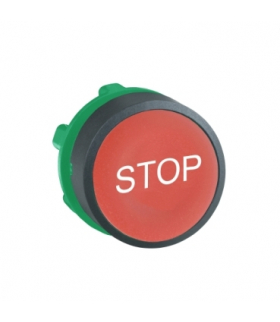 Harmony XB5 Główka przycisku płaskiego plastikowego, czerwona z oznaczeniem, ZB5AA434 Schneider Electric