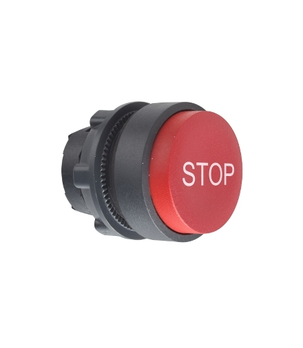 Harmony XB5 Główka przycisku wystającego z samoczynnym powrotem czerwona, z oznaczeniam plastikowa, ZB5AL434 Schneider Electric