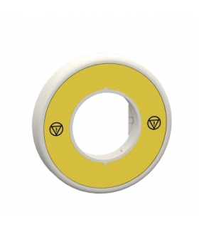 Illuminated ring Ø60, plastic, yellow, red fixed integral LED, unmarked, 24 V AC/DC, ZBY9W2B140 Schneider Electric