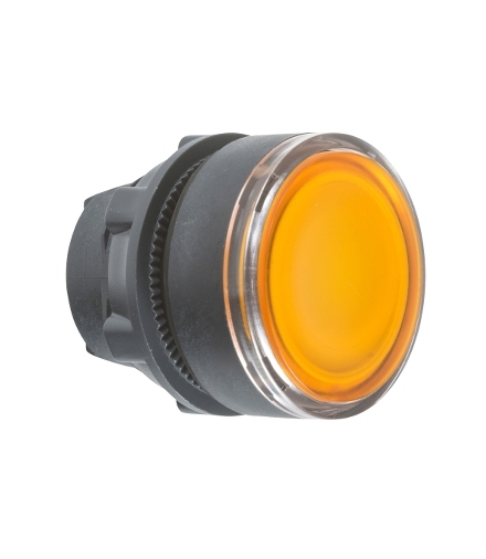 Harmony XB5 Główka przycisku płaskiego z samoczynnym powrotem, LED, pomarańczowa plastikowa, ZB5AW353 Schneider Electric