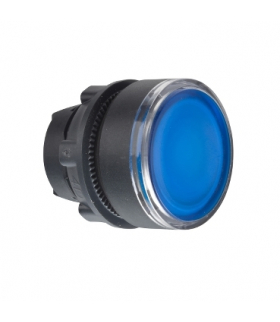 Harmony XB5 Główka przycisku płaskiego z samoczynnym powrotem, LED, niebieska plastikowa, ZB5AW363 Schneider Electric