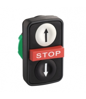 Harmony XB5 Napęd przycisku trójklawiszowy czerwony ("STOP") biały("^") czarny("dół") plastikowy, ZB5AA71124 Schneider Electric