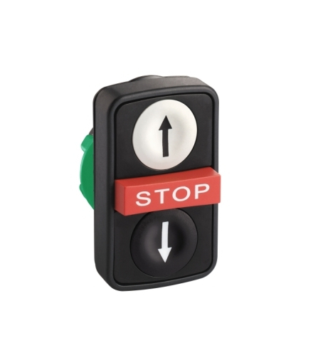 Harmony XB5 Napęd przycisku trójklawiszowy czerwony ("STOP") biały("^") czarny("dół") plastikowy, ZB5AA71124 Schneider Electric