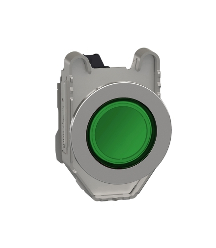 Harmony XB4 Lampka sygnalizacyjna zlicowany metal zielony Ø30 gładka soczewka zintegrowana dioda LED 24 V AC/DC, XB4FVB3 Schneid