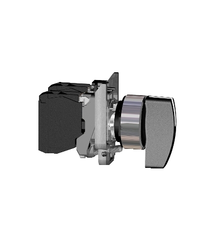 Harmony XB4 Przełącznik 2 pozycyjny, czarny, metalowy, XB4BJ21 Schneider Electric