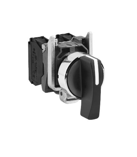 Harmony XB4 Przełącznik 3 pozycyjny, czarny, metalowy, XB4BJ33 Schneider Electric