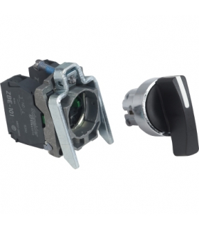 Harmony XB4 Przełącznik 3 pozycyjny, czarny, metalowy, XB4BJ53 Schneider Electric