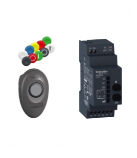 Harmony XB5 Zestaw bezprzewodowy i bezbateryjny, Przycisk, Odbiornik, Wkładki, 24...240 V AC/DC, XB5RMA04 Schneider Electric