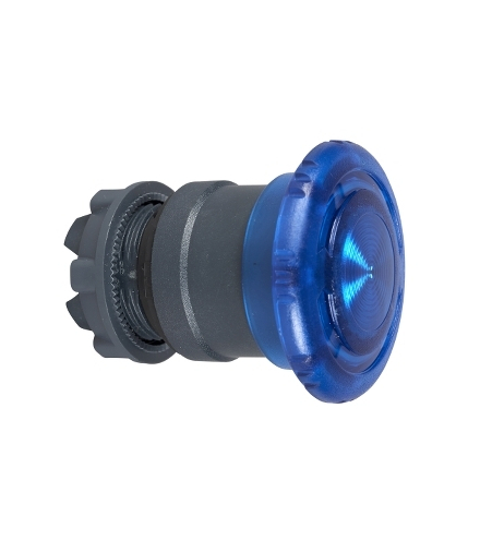 Harmony XB5 Napęd przycisku grzybkowego Ø40 niebieski odryglowany przez obrót LED plastik, ZB5AW763 Schneider Electric