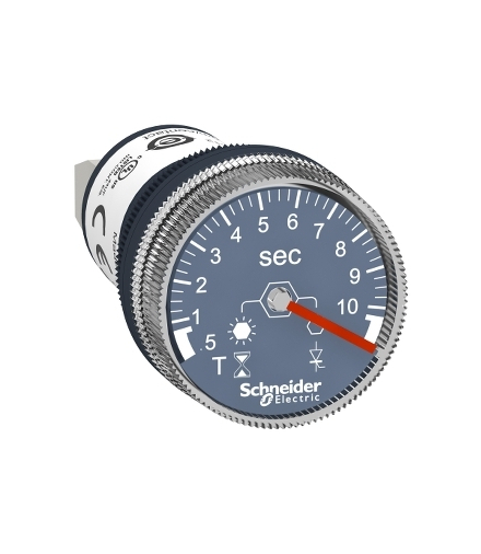 Harmony XB5 Przekaźnik czasowy 100/240 V AC/DC, zakres 0.5s/ 10s, wyjście 1NO PNP, XB5DTGM2 Schneider Electric