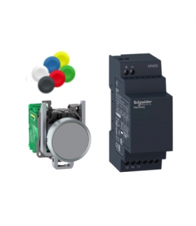 Harmony XB4 Zestaw bezprzewodowy i bezbateryjny, Przycisk, Odbiornik, Wkładki, 24VDC, XB4RFB01 Schneider Electric