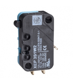 OsiSense XC Łacznik krańcowy miniaturowy, trzpień płaski, 6,35 mm, XEP3S1W3 Schneider Electric