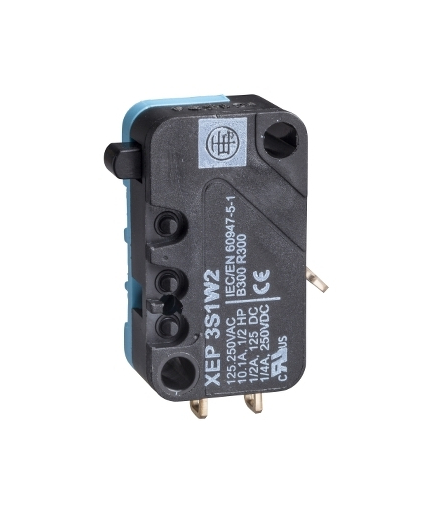 OsiSense XC Łacznik krańcowy miniaturowy, trzpień płaski, 6,35 mm, XEP3S1W3 Schneider Electric