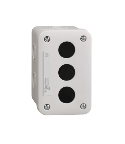 Harmony XALE Pusta kaseta sterująca 3 otwory Ø22 jasnoszara, XALE3 Schneider Electric