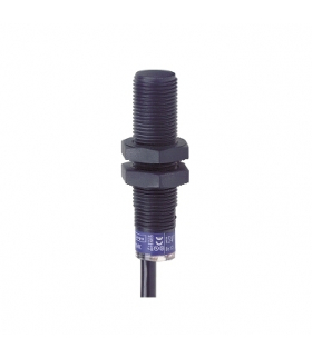 OsiSense XS Czujnik indukcyjny M12 z wyjściem PNP 1NO, 12/48V DC, kabel 2m, XS4P12PA370L1 Schneider Electric