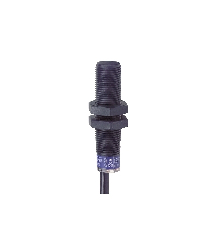 OsiSense XS Czujnik indukcyjny M12 z wyjściem PNP 1NO, 12/48V DC, kabel 2m, XS4P12PA370L1 Schneider Electric