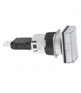 Harmony XB6 Kompletny wskaźnik świetlny, Biały, LED, Prostokątny, 12...24 V AC/DC, 16 mm, Plastikowy, XB6DV1BB Schneider Electri