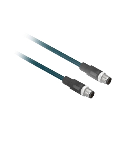 Kabel łącz. - męski M12, 4-pin. prosty - żeń. M-12, 4-pin. prosty - dł. 2 m, XZCR1511041C2 Schneider Electric