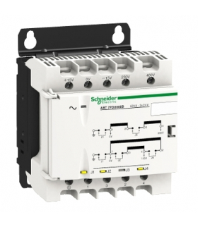 Phaseo ABT7/ABL6, separacyjny transformator napięcia, 230...400 V, 2 x 24 V, 63 VA, ABT7PDU006B Schneider Electric