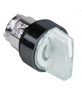 Harmony XB4 Przełącznik 3 pozycyjny Ø22 biały samopowrotny LED okrągły metalowy, ZB4BK15137 Schneider Electric