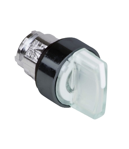 Harmony XB4 Przełącznik 3 pozycyjny Ø22 biały samopowrotny LED okrągły metalowy, ZB4BK15137 Schneider Electric